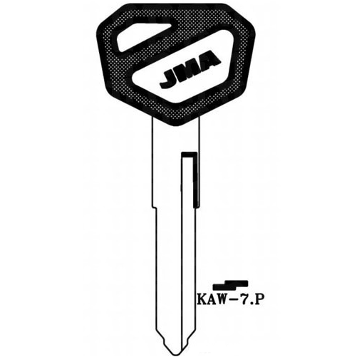 Kawasaki KAW7P Double Sided 7 Cut Plastic Head Motorcycle Key - ZIPPY LOCKSHOP