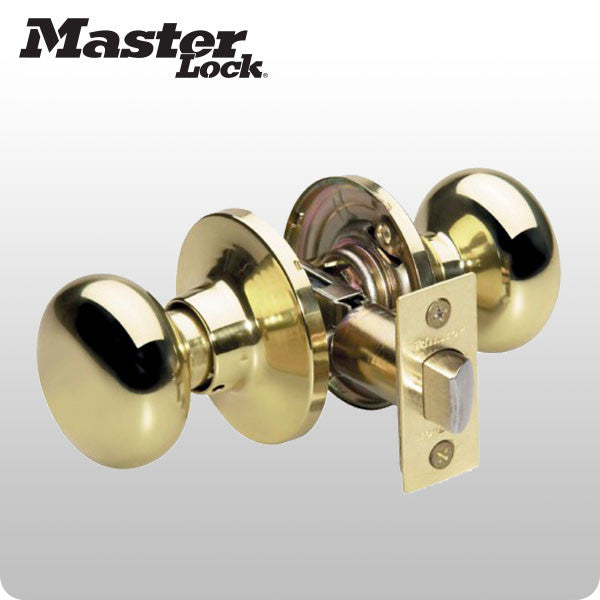 Master Lock - Grade 3 - Biscuit Style Door Knob - No Keyway - Passage