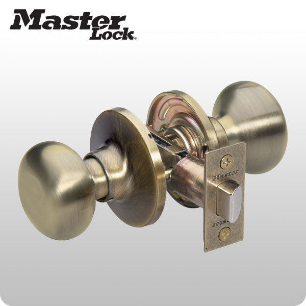 Master Lock - Grade 3 - Biscuit Style Door Knob - No Keyway - Passage