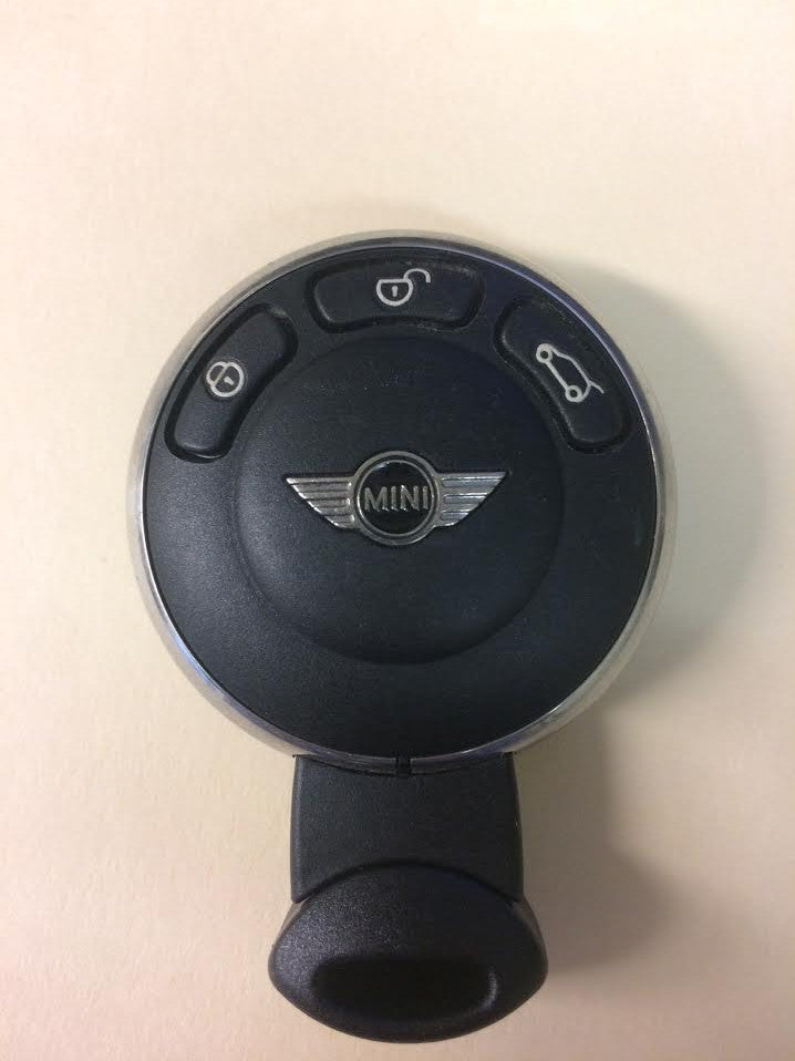 Mini Cooper 2006-2013 3 Btn FOB Remote w/ Insert Blade (Original) - FCC ID: KR55WK49333 - ZIPPY LOCKSHOP