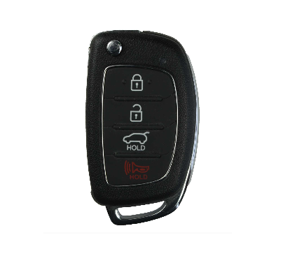 Hyundai 2013-2016 Santa Fe 4 Btn Remote Flip Key (Original) - FCC ID: TQ8-RKE-3F04 - ZIPPY LOCKSHOP